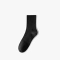 Men's 7A antibacterial cotton knee-high socks in black and grey free size options