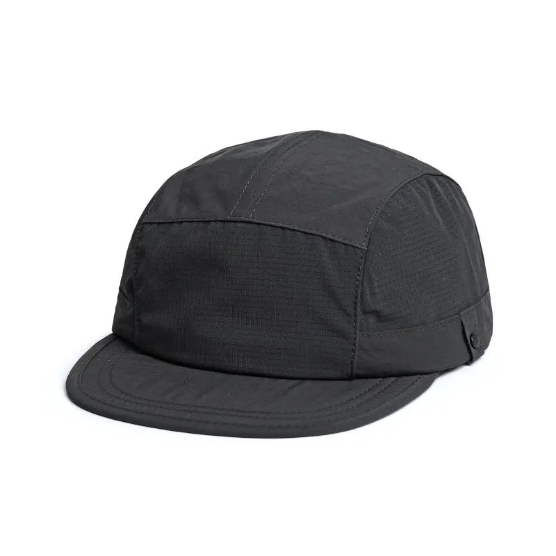 A dome crown sun hat in size M, made from breathable polyester fabric, shown in army green colour.