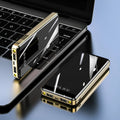 Mirror digital display power bank showing battery percentage, in choice of colours.
