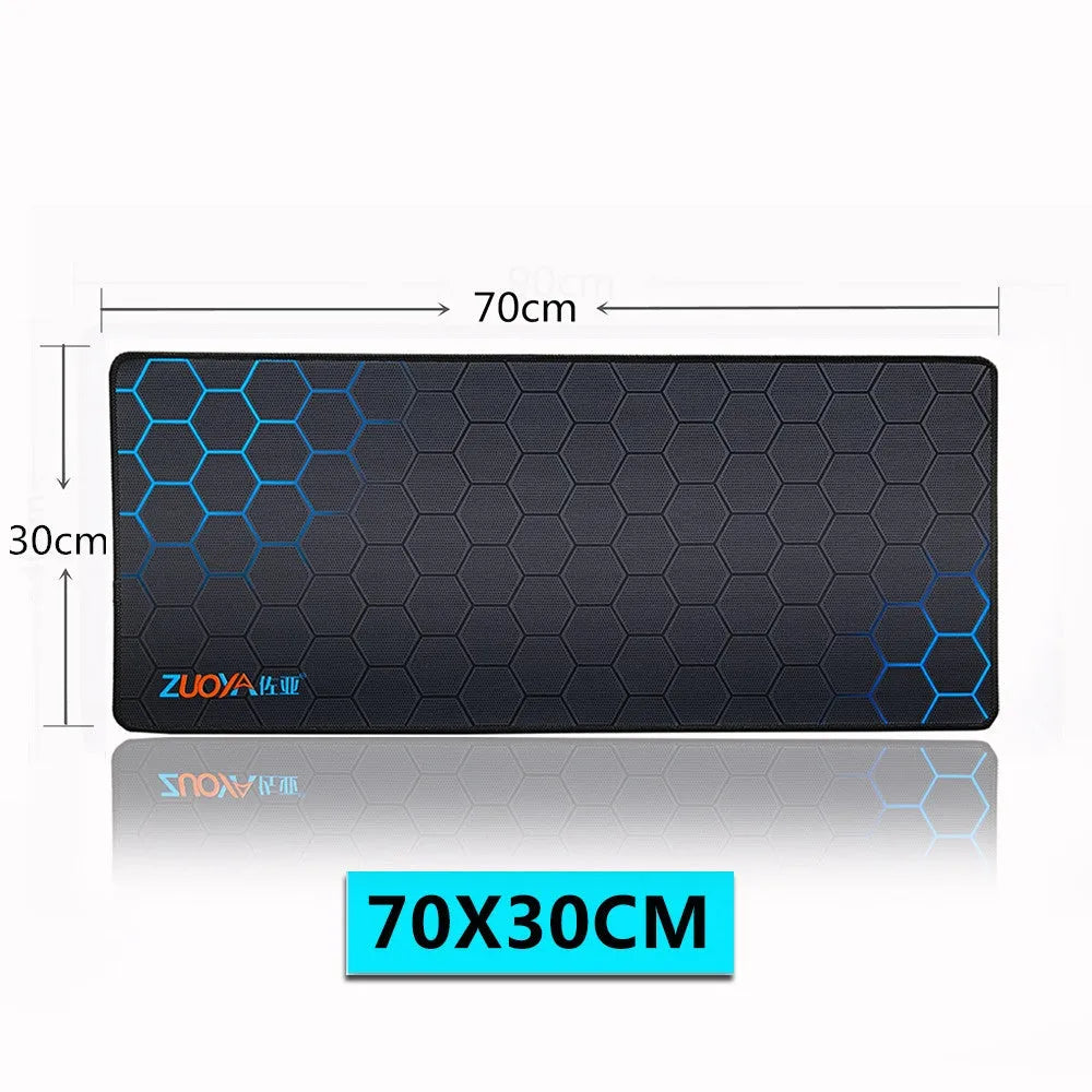 Custom cartoon design large mouse pad with keyboard and mouse on natural rubber non-slip base.