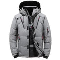 Men's polyester fibre down jacket in black, available in multiple colours and Asian sizes L to 4XL