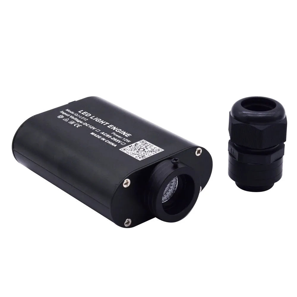 12W RGBW fiber optic light source with remote control and 20mm coupling head for car star dome