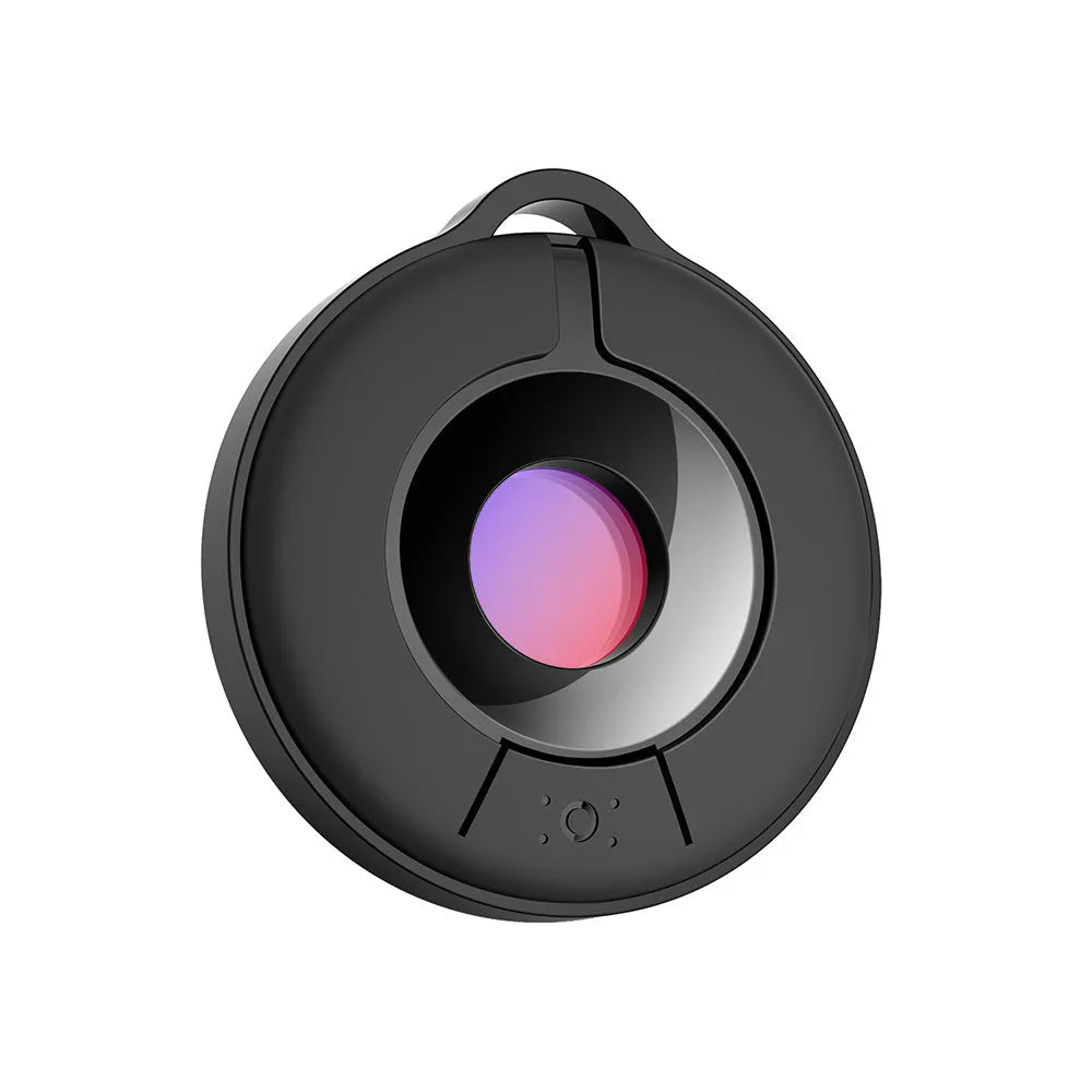 Black infrared camera detector with compact design for locating hidden cameras up to 5 metres away