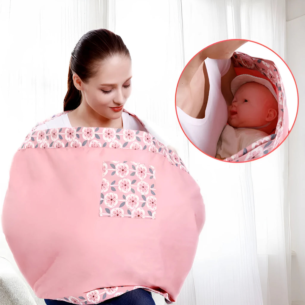 Baby wrap carrier sling in blue-green cotton mesh fabric, adjustable for newborn to 36 months, 50kg capacity