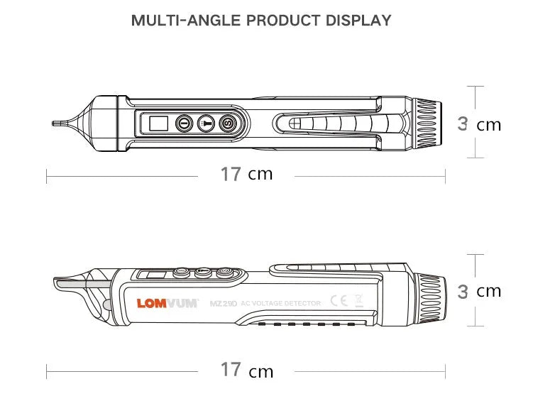 Intelligent Checkpoint test pencil black non-contact AC voltage detector with sensor tip