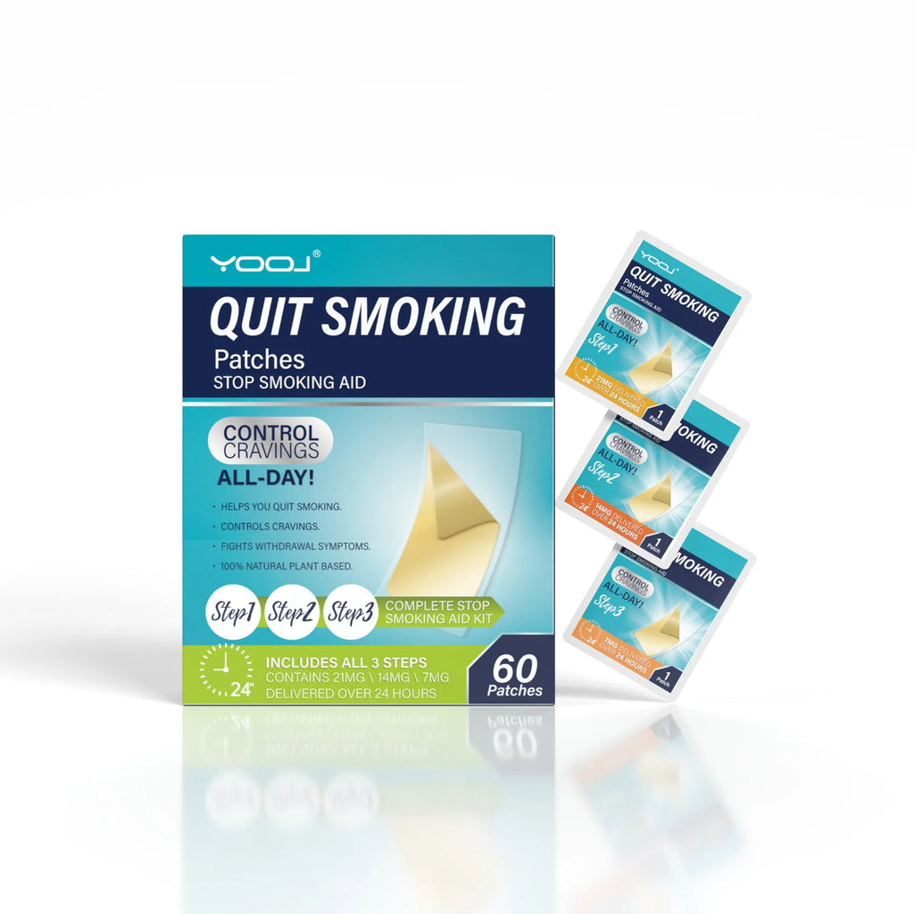 Box of 30 plant extract nicotine replacement patches for smoking cessation