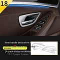 Set of four chrome-finish interior door handle trim pieces for BMW 5 Series
