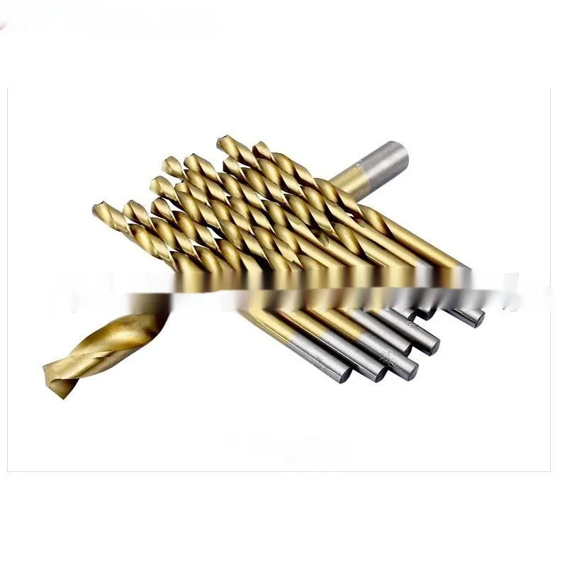 50 piece twist drill set with HSS titanium coated bits from 1mm to 3mm in storage case