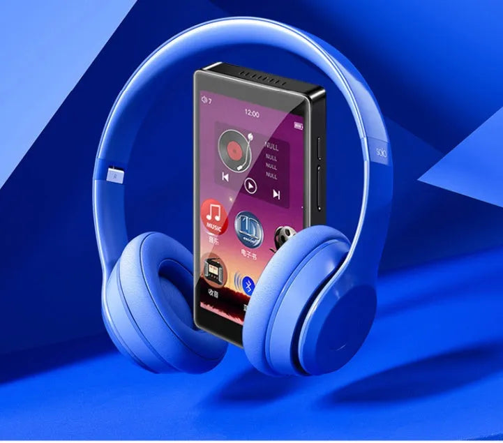 Black Ruizu H1 8GB MP3 MP4 player with 4-inch touchscreen showing media playback interface