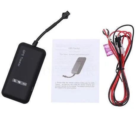 Electric car tracker GPS anti-theft device in black ABS+PC casing with compact dimensions