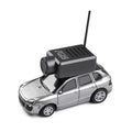 Mini alloy remote control car 1:64 scale with self-stabilising camera and blue ambient lights