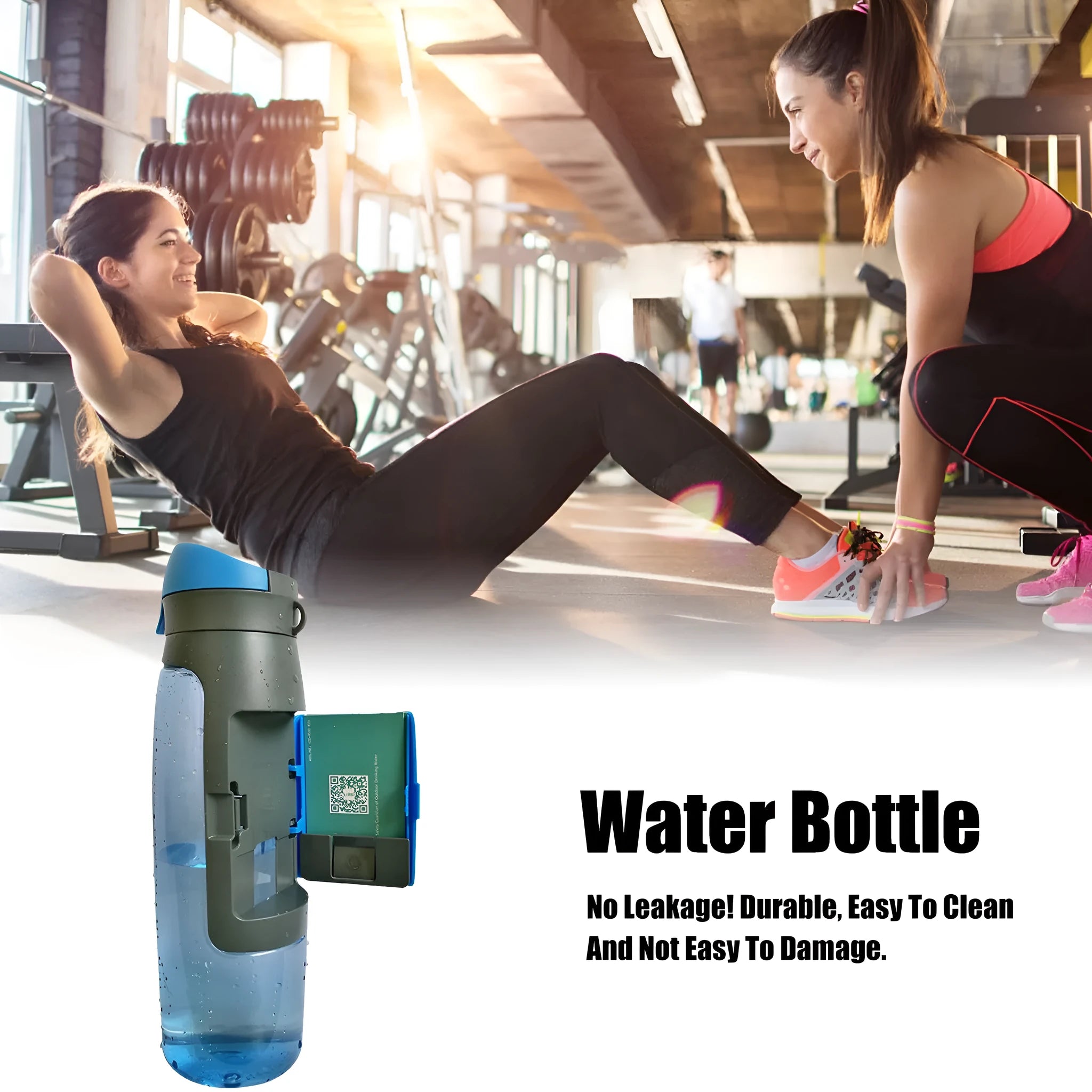 Black water bottle shape hidden safe with secret compartment on a white background