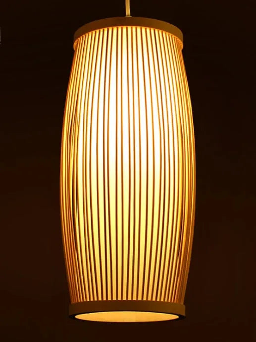 Bamboo plait lamp with E27 holder for staircase and bedroom lighting