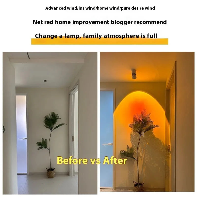 Open-mounted non-falling spotlight wall light in white aluminium with sunset light colour temperature