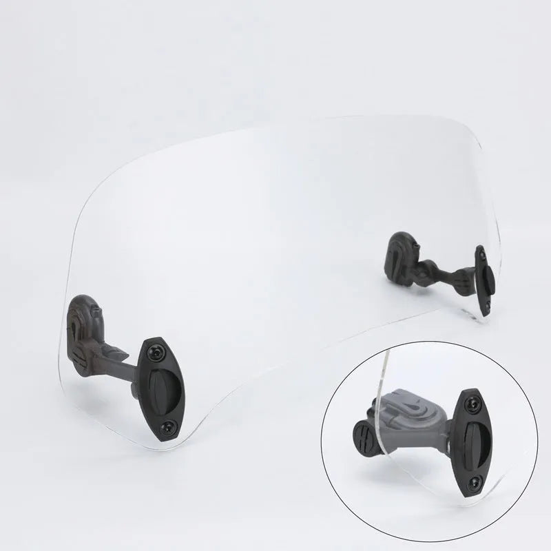 Motorcycle front heightening windshield clip 29cm organic glass adjustable with small big mounting plate