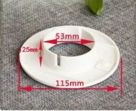 Plastic air-conditioning hole cover in white for sealing wall ports, size options for 37-165mm diameters