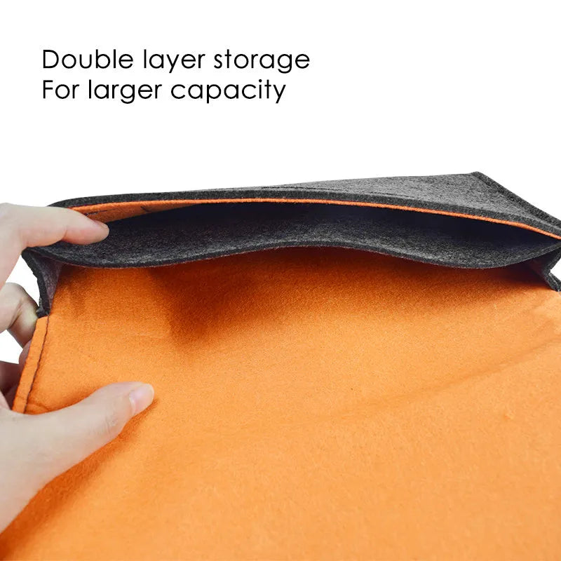 Nintendo Switch felt carrying pouch case with game card slots and dual compartments