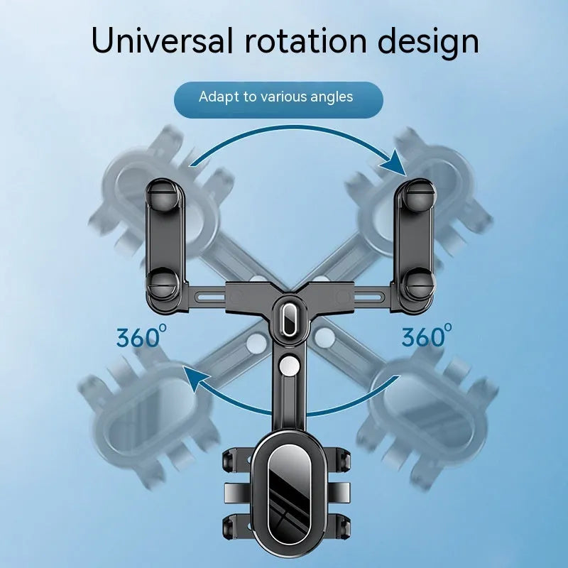 Car rearview mirror bracket ABS universal phone holder with clip-on and folding rod style