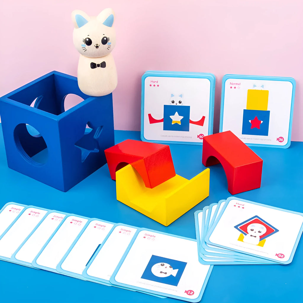 Wooden colour training touch flip board educational toy for children aged 4-6 years