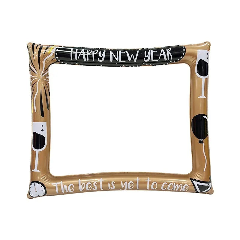 Christmas inflatable photo frame PVC prop for youth photography and holiday events