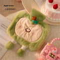 Cute cartoon hot water injection bag in Apple Red and Apple Green, 2000ml capacity, high-density PVC