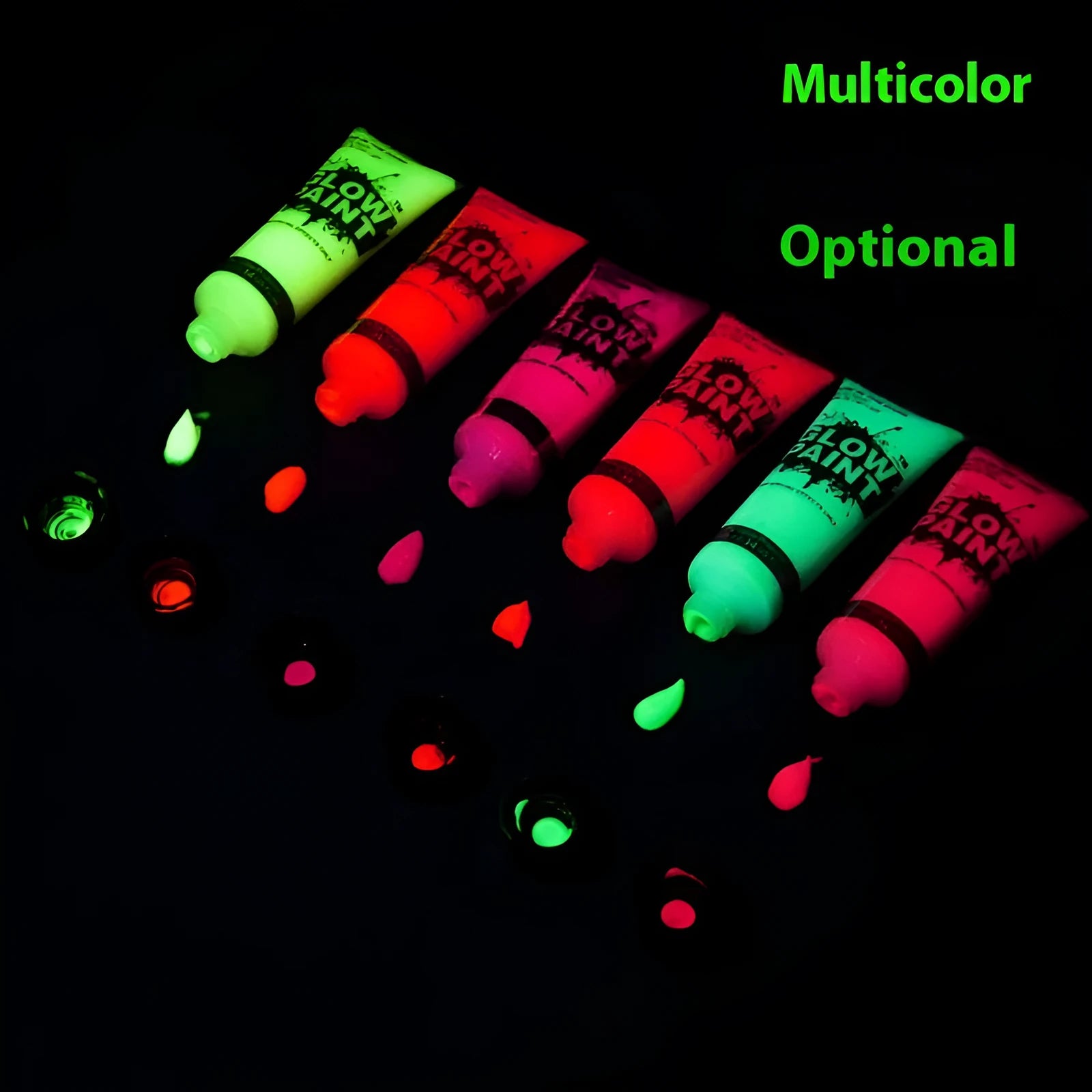 25ml tube of neon green face and body paint, safe non-toxic formula