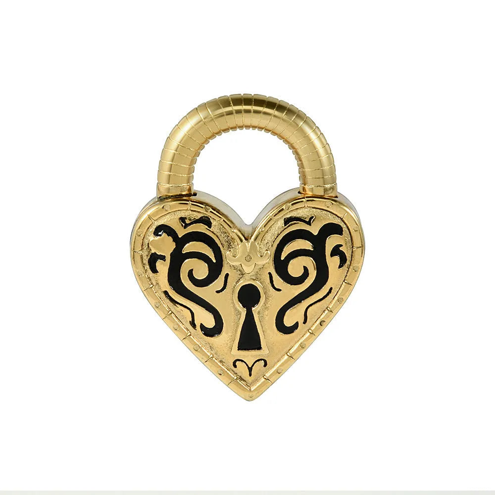 Women's heart-shaped stainless steel ear piercing in gold or steel colour