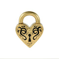 Women's heart-shaped stainless steel ear piercing in gold or steel colour