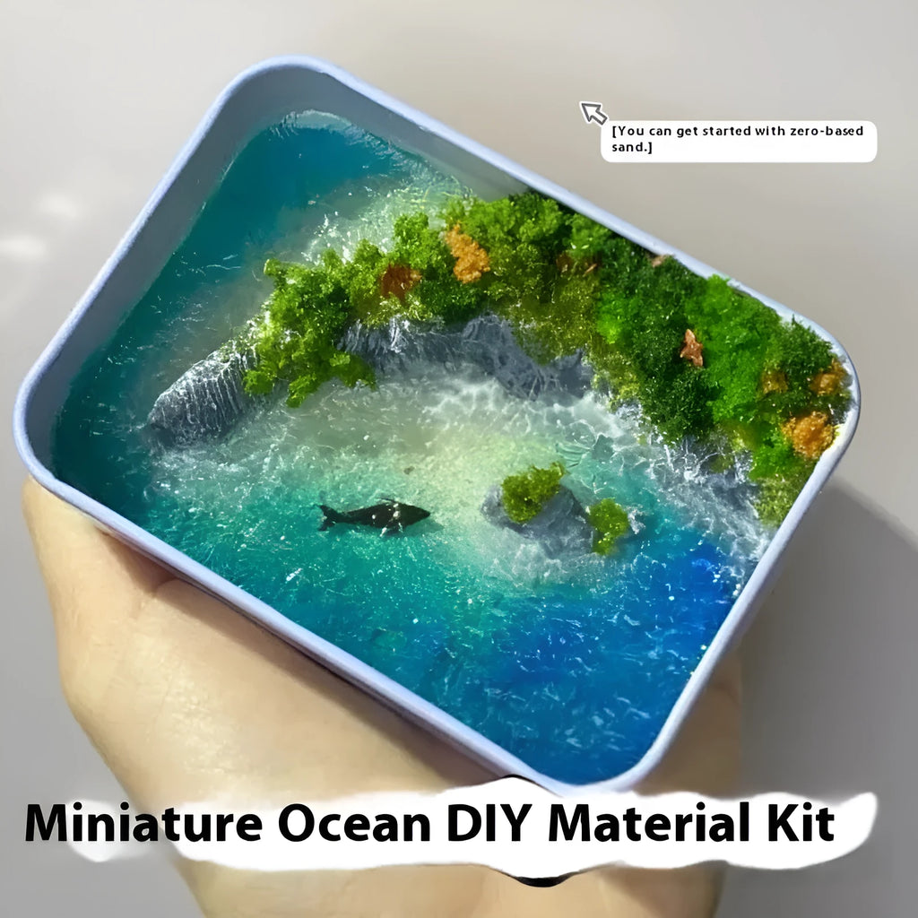 DIY bamboo marine landscape handmade model ornament with whale motifs