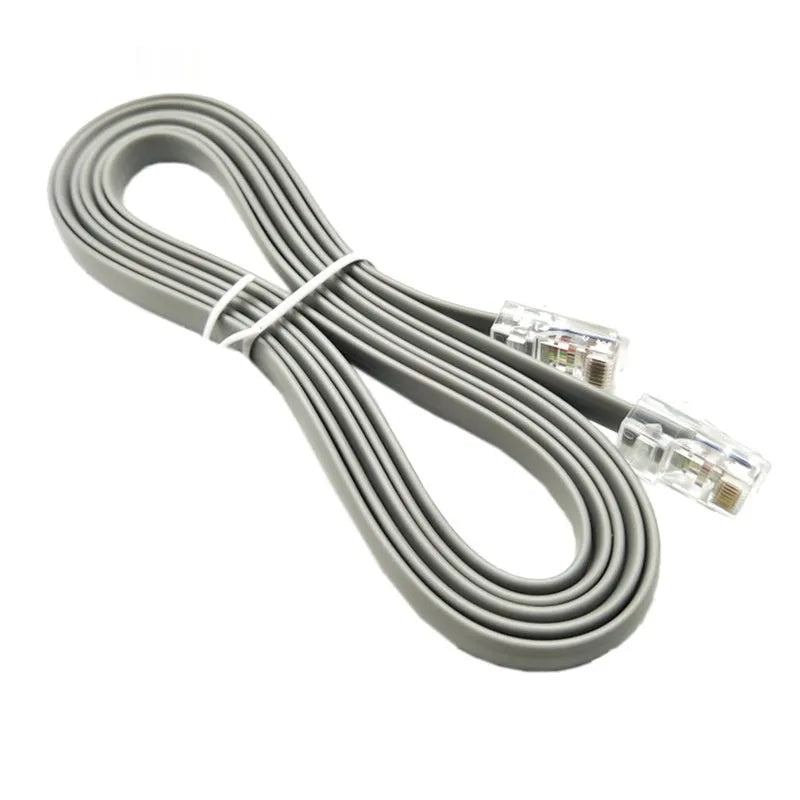 Silver grey CAT6 Ethernet network cable with RJ45 connectors, length 2 metres.