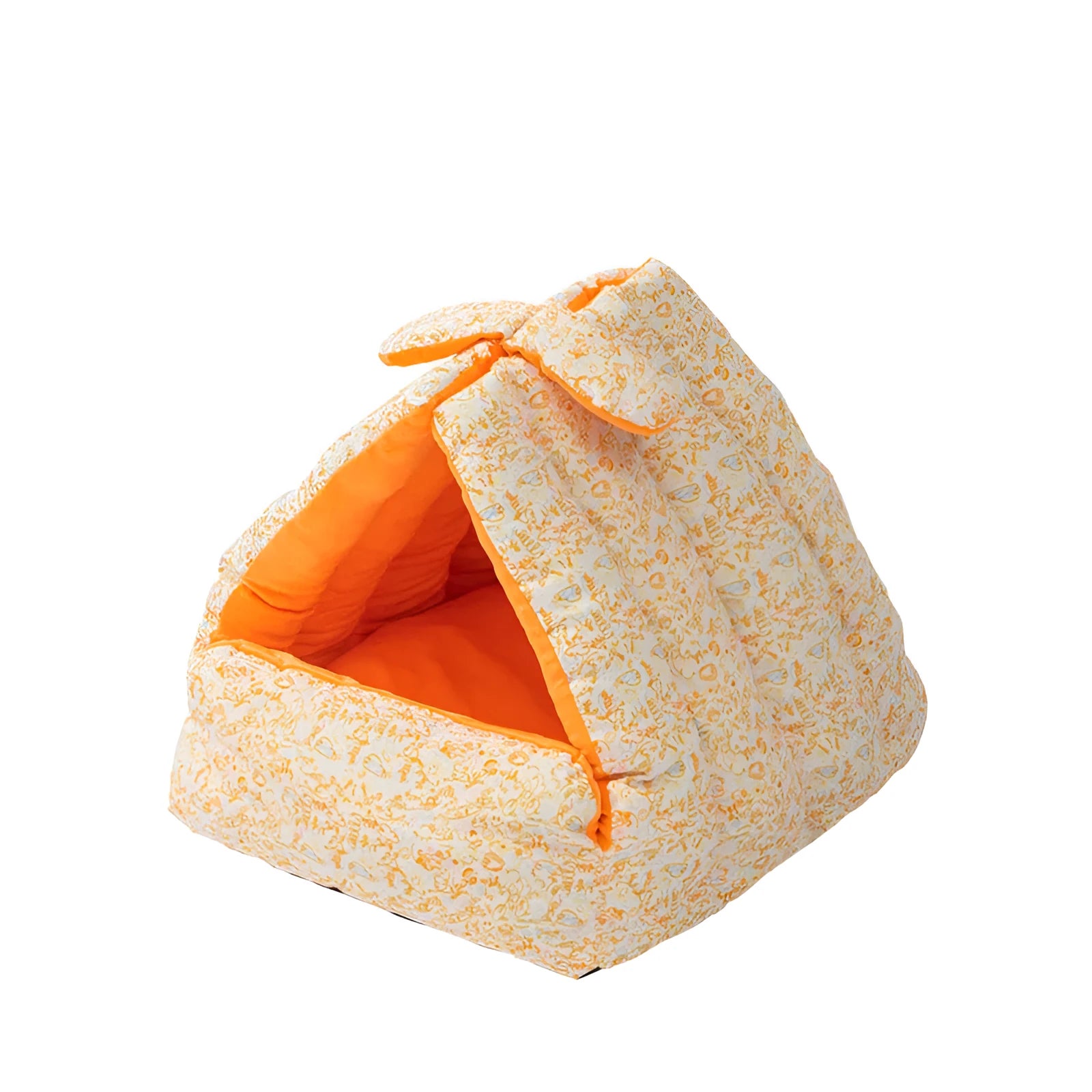 New Rabbit Triangle Nest semi-enclosed pet bed for cats and dogs, thickened, double-sided, green
