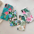 Frosted plastic phone case with Chinese floral pattern on white background for iPhone X