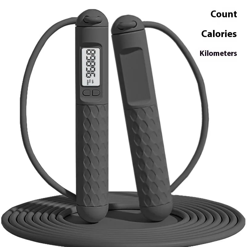 ABS plastic skipping rope with bearing handles in various colour and style options including cordless and long shoelace.