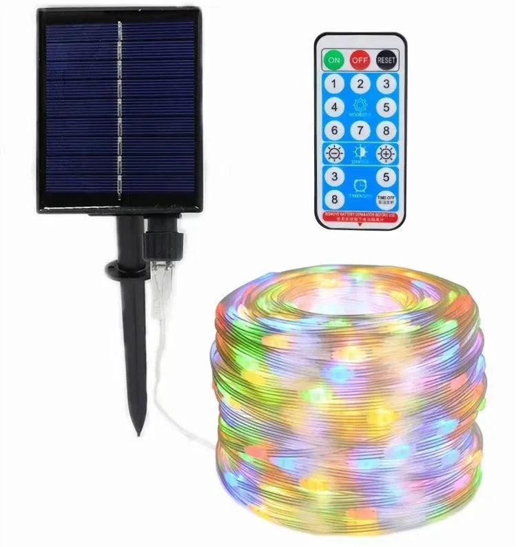 24V low voltage leather wire string light 100m 1000 LEDs with 8-function controller