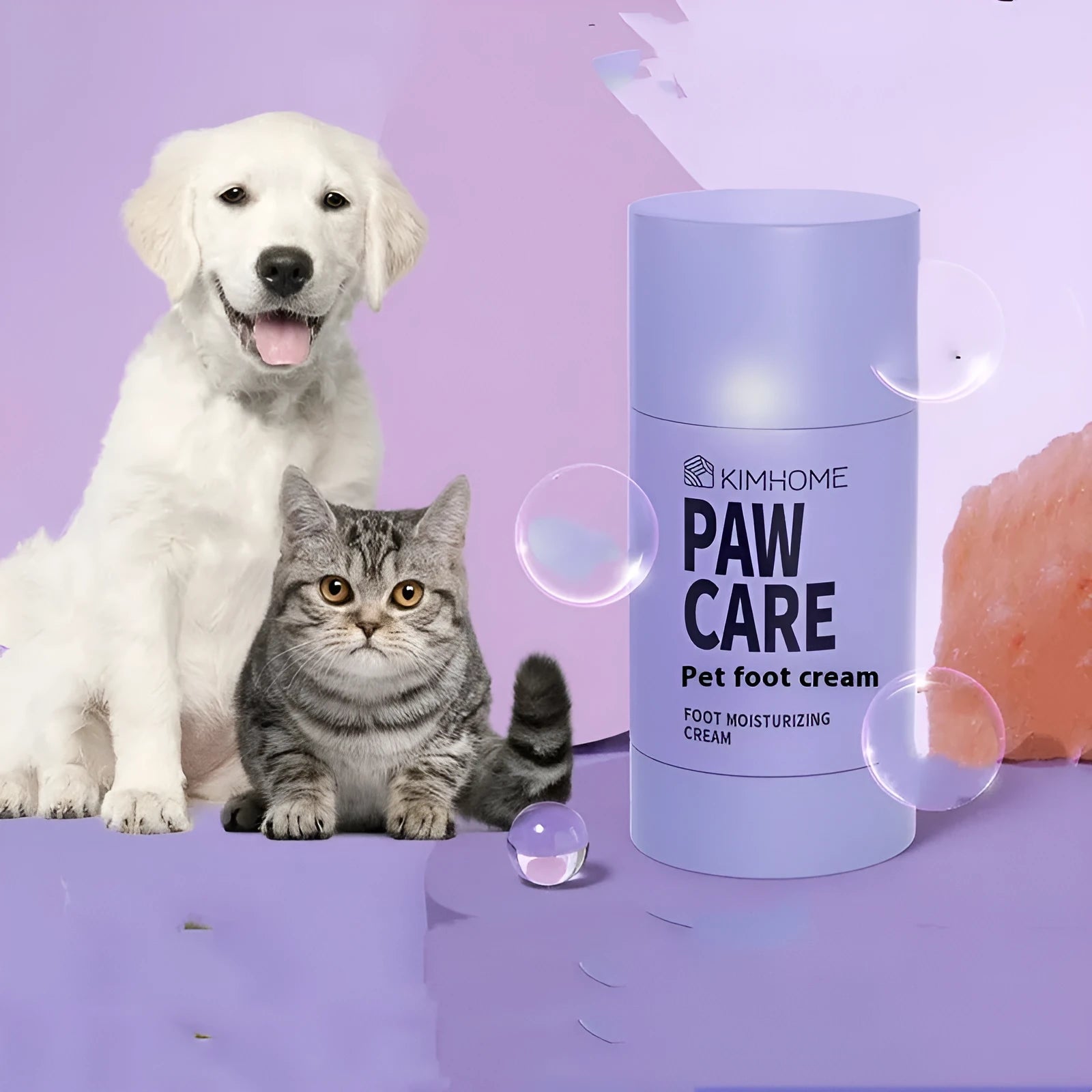 40g pet foot cream container with Brazil palm wax formula for cat and dog claw lubrication