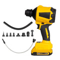 Yellow cordless dust gun with 680W power rating for office and electronic equipment cleaning
