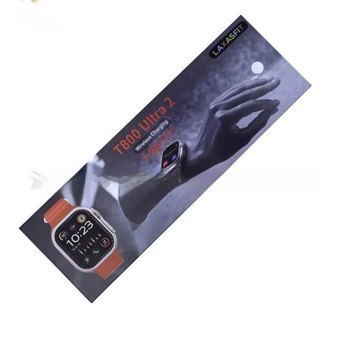T800 T900 Ultra 2 KS smart bracelet with TFT screen showing heart rate monitoring and Bluetooth calling feature