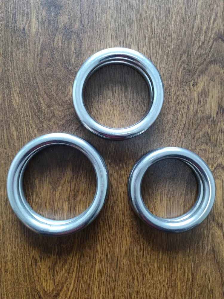 Wing Chun carbon steel training ring with electroplated finish in three size options