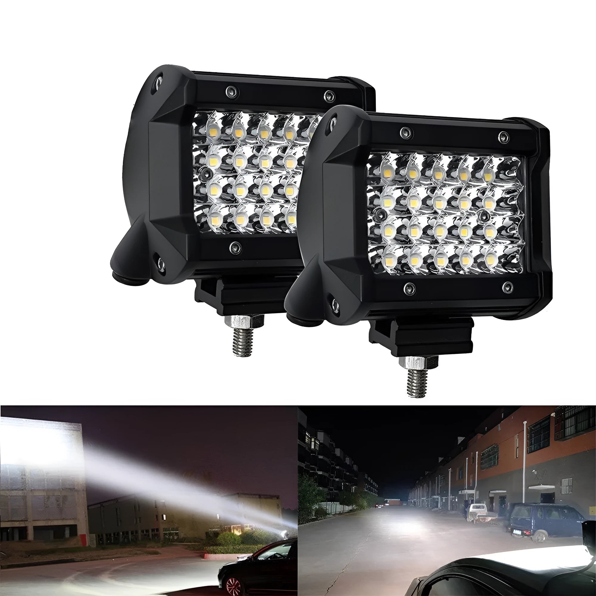 Black LED strip lights with four rows of lamp beads for vehicle modification with aluminium alloy case
