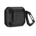 AirPods plastic clamshell protective case with hook in two-tone colours