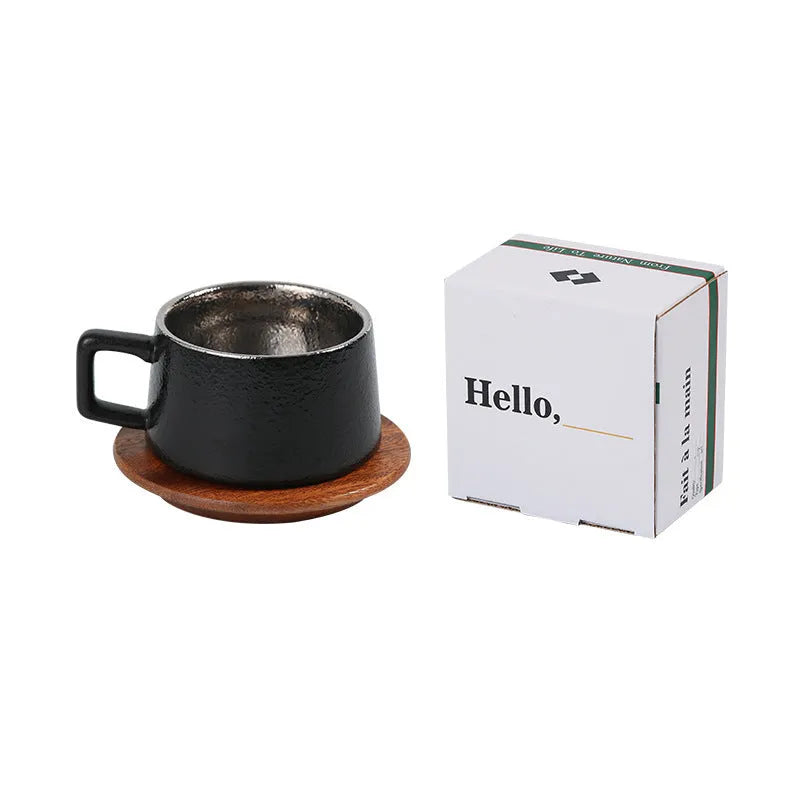 Gold or silver plated tumbler coffee cup with gift box packaging