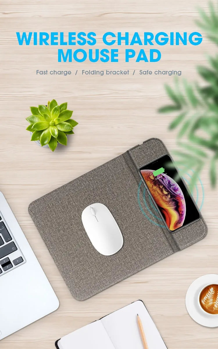 Foldable cloth phone holder with wireless charging for smartphones