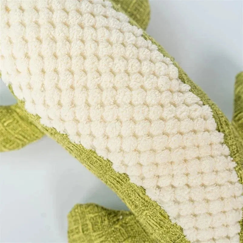 Corn grid pattern plush toy for pets in blue colour with textured surface for teeth cleaning