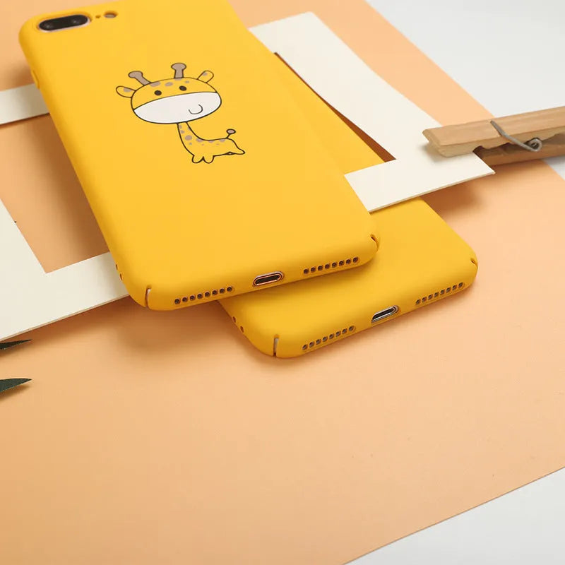 Yellow hard PC pattern phone case for iPhone XR XS Max 6 6s 6 Plus 7 8 7 Plus 8 Plus X