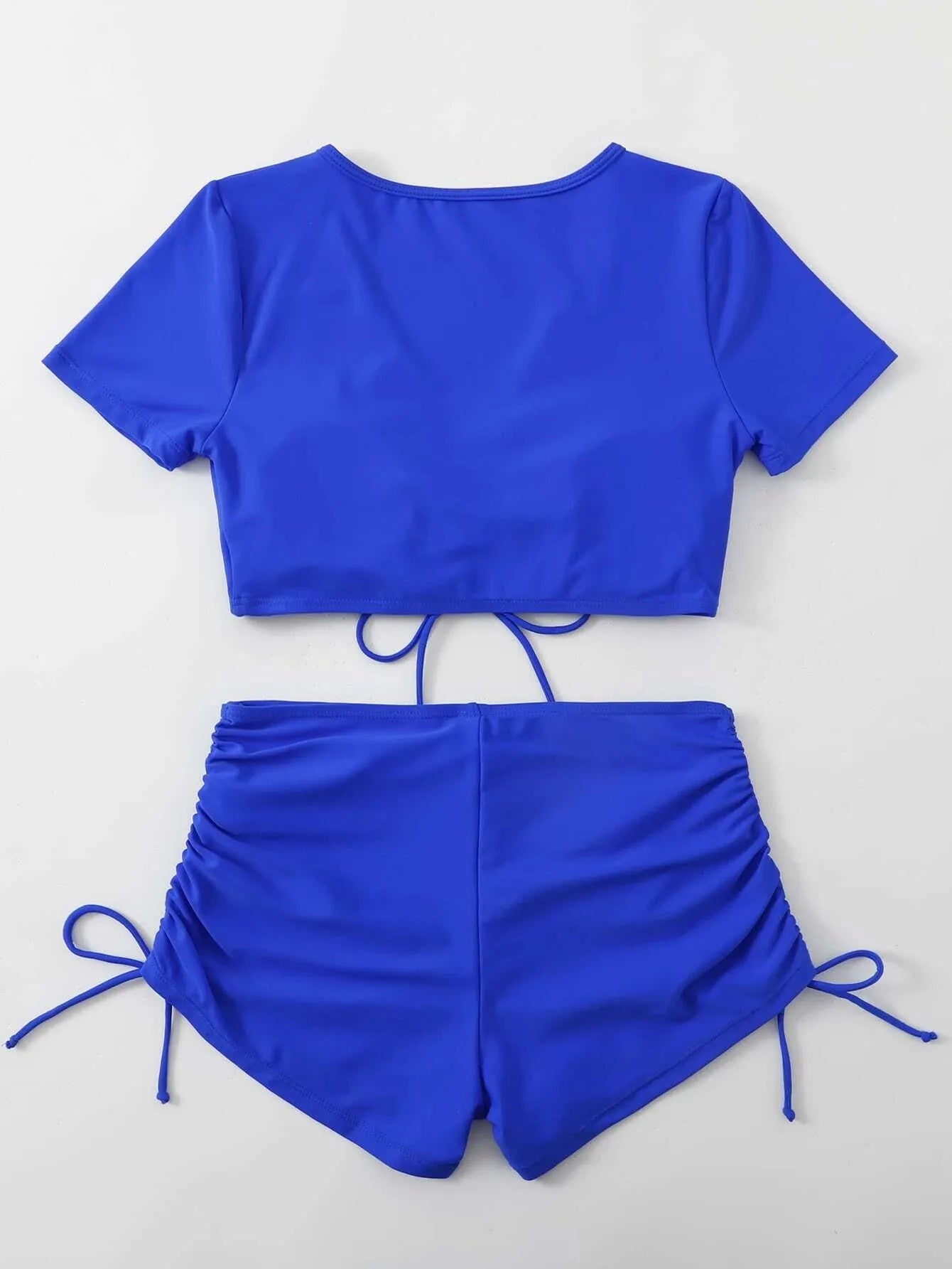 Women's lace-up bow swimsuit two-piece set in various colours