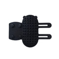 Adjustable silicone cat scratching brush mounted on table leg with rounded comb teeth for grooming