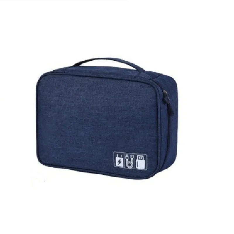 Cationic fabric digital accessories sorting bag in a choice of six colours with dimensions 245x180x100mm
