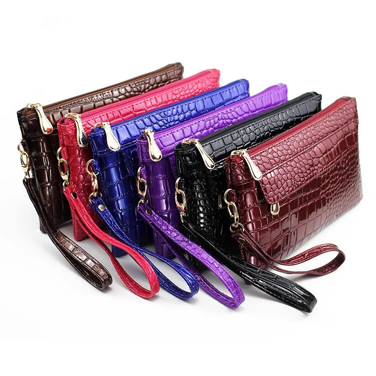 Women's PU shoulder messenger bag, horizontal square shape, 24cm width, in purplish red with soft finish and lining cloth