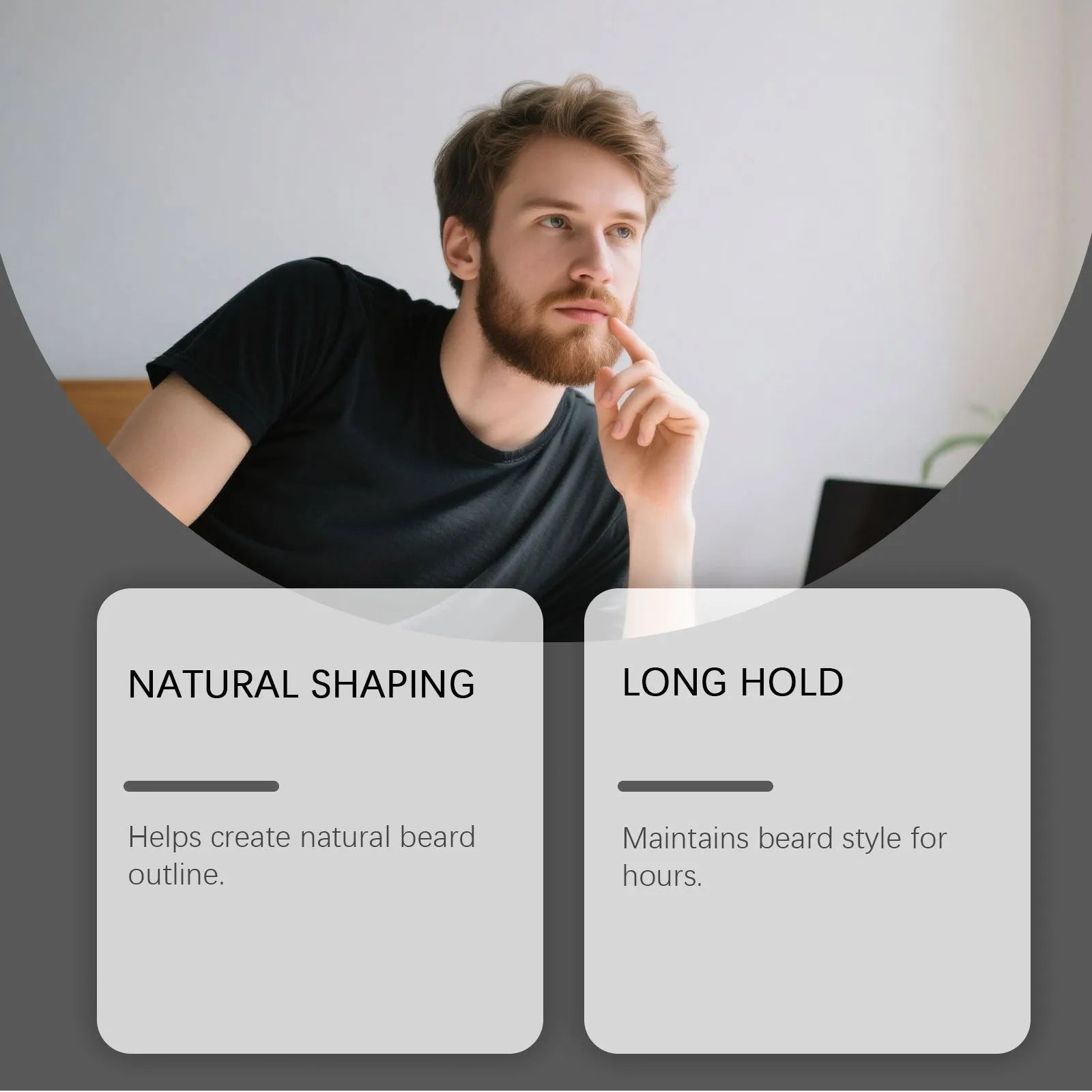 Men's natural shaping beard pen 1.5ml for facial hair taming and styling with water-based gel