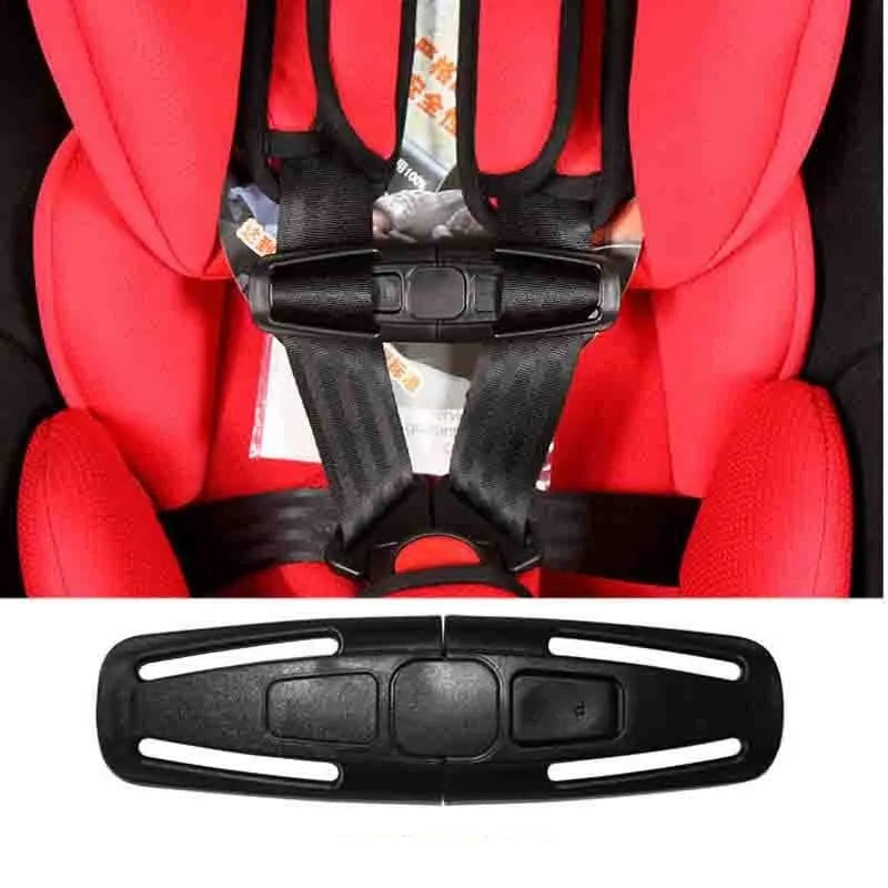 Black nylon PA66 seat belt clip for child car seat 5-point harness systems